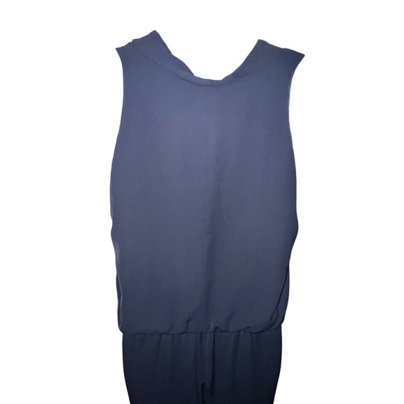 NWT Ralph Lauren Navy Sleeveless V-Neck A-Line Ruched Dress – Size 12 - Picture 6 of 7
